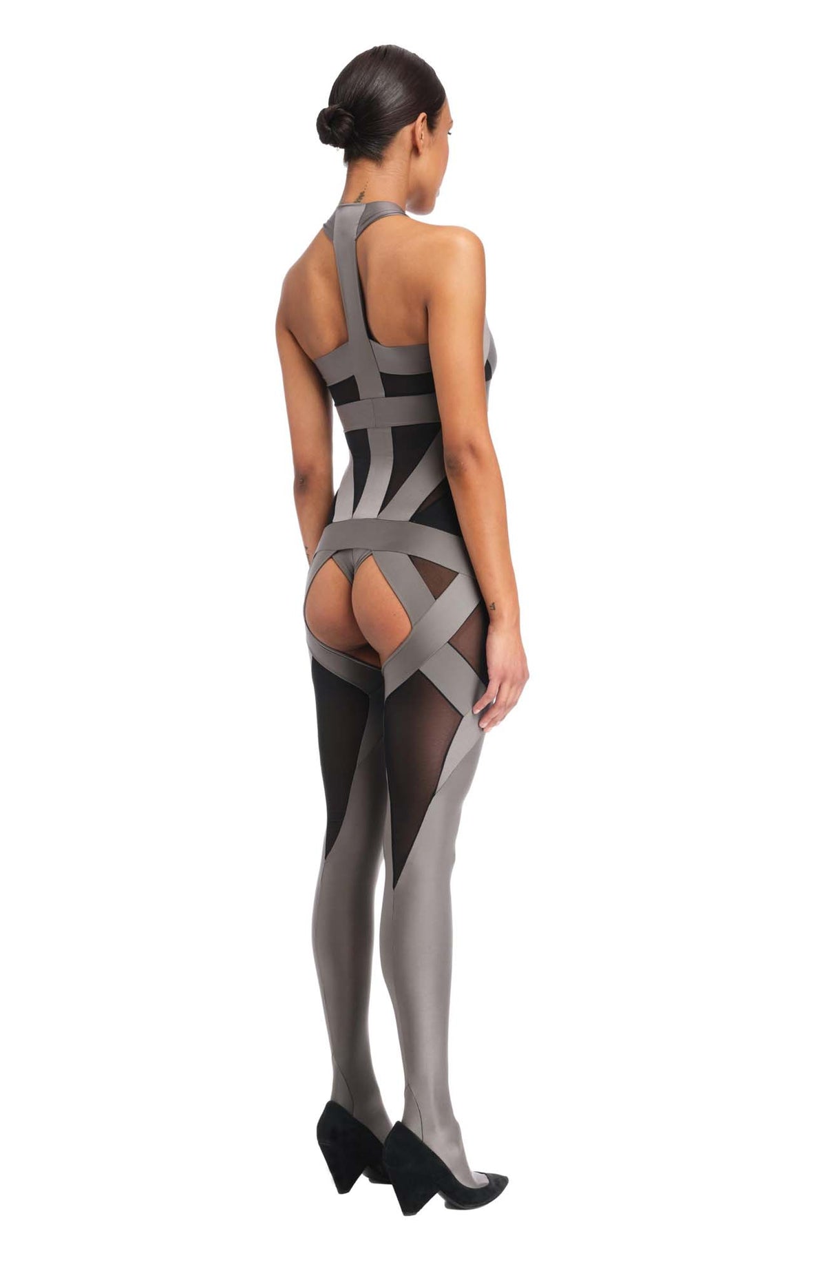 1701 / Artemis Suspender Suit / Silver – DSTM